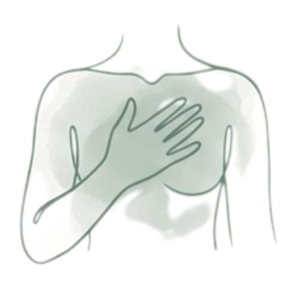 CENTER gesture - hand on chest