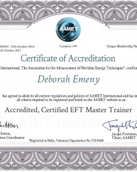 Master trainer certificate (Emeny) – AAMET